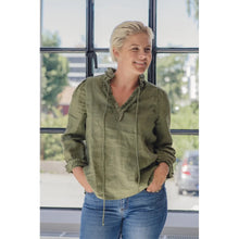 Load image into Gallery viewer, Linen Blouse, Green