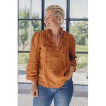 Load image into Gallery viewer, Linen Blouse, Rust
