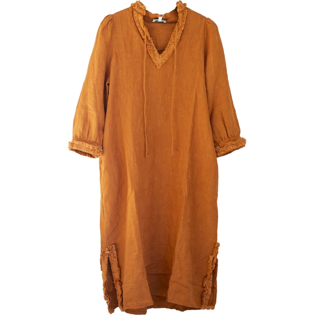 Linen Dress, Rust