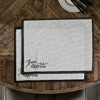 Bueno Appetito Striped Placemat 2p